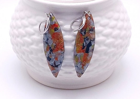 Metallic Falling Leaf Earrings