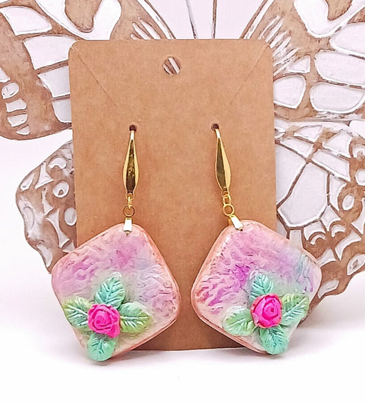 Diamind Rose Earrings