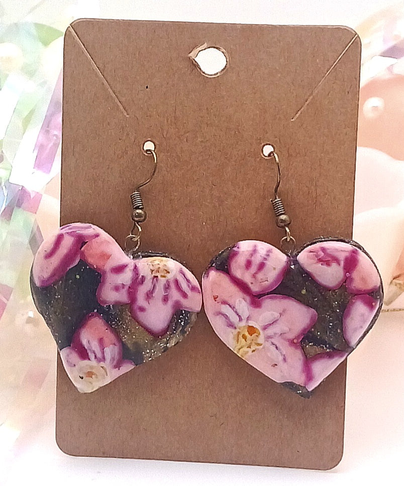 Full Blossom Heart Earrings